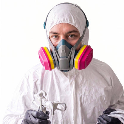 Multi-Purpose Reusable Respirator Mask with Quick Latch, NIOSH 60923 OV/AG/P100 Cartridge, Size Medium