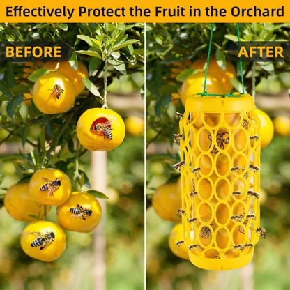 2 Pack Outdoor Wasp Traps, Reusable Hanging Bee & Hornet Catcher for the Garden