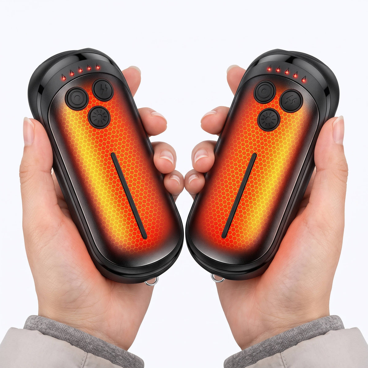2 Pack Rechargeable Hand Warmers, 6000mAh Electric Hand Warmers with AI Smart Chips, Portable for Outdoor Activities