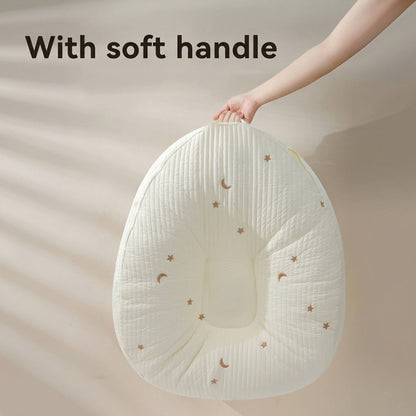 Baby Lounger Pillow, Ergonomic Cotton Nest with Anti Reflux Support