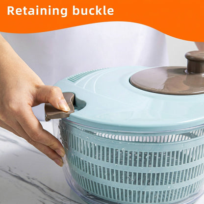 Salad Spinner with Double Drainage Holes, 4.24 Qt Lettuce Spinner for Washing, Spinning & Draining Greens, Fruits & Vegetables