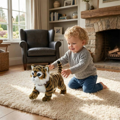 Realistic Interactive Tabby Robot Kitten, Walking & Meowing Robot Cat
