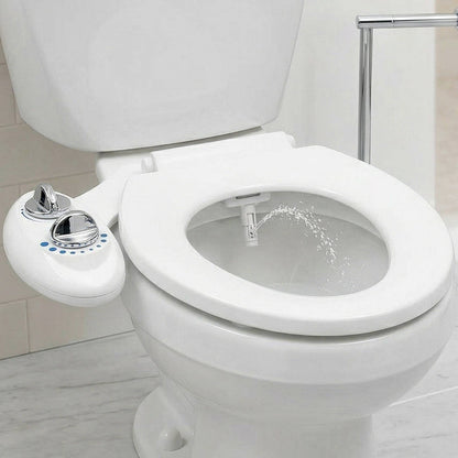 Self Cleaning Non Electric Bidet Attachment, Single Nozzle, Adjustable Water Pressure for Toilet Seat