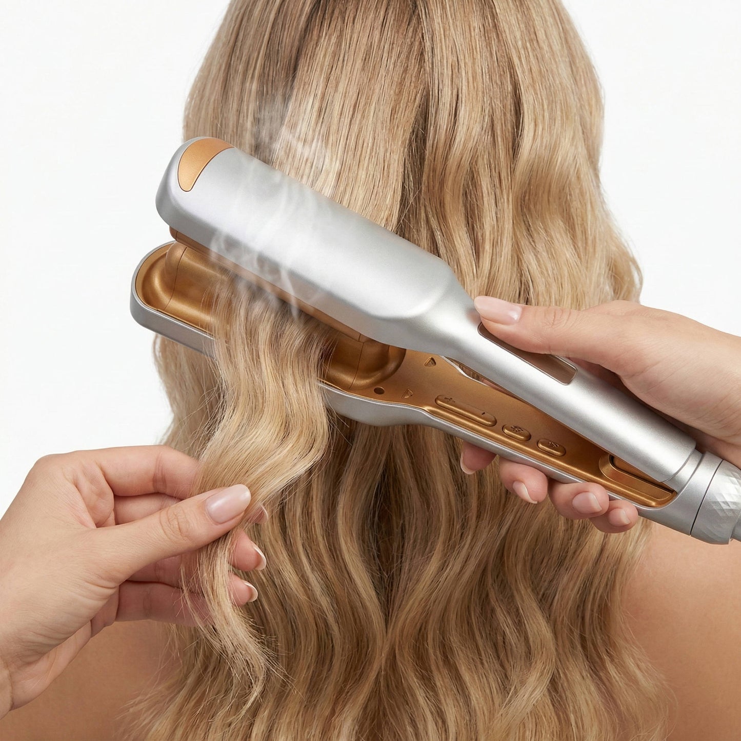 Babe Hair Waver, 25mm Ionic 2 Barrel Curling Iron with 50 Million Ions, 10 Min Quick Wave & Smart Timer