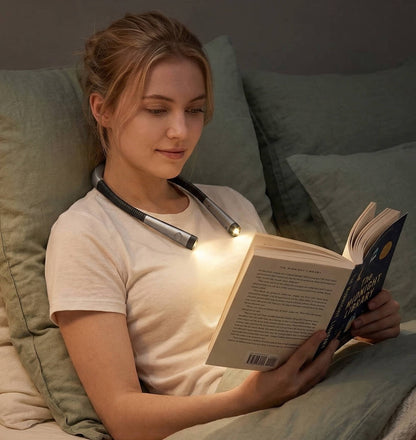 Portable Neck Reading Light, Flexible Design for Bedtime & Hands Free Reading