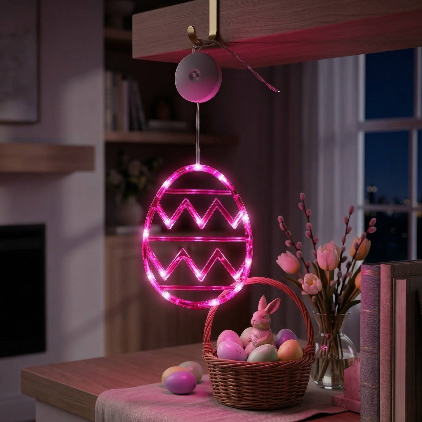 LED Light Up Easter Eggs String Lights, Colorful Decorative Easter Egg Lights for Home Party Decor