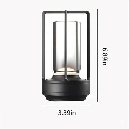 Crystal Lantern Table Lamp with 3 Level Touch Dimmer & Waterproof Design