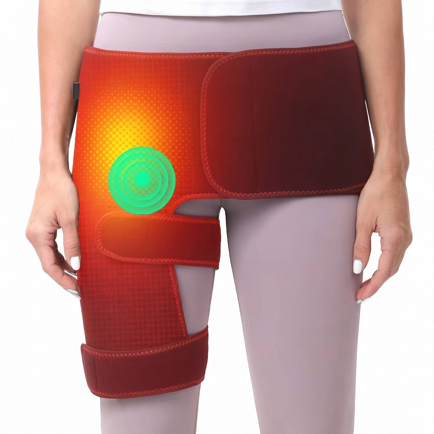 Electric Hip & Lower Back Heating Wrap with Graphene Elements – Adjustable Heat Settings, Vibration Modes, Auto Shutoff, 18.5 Inch Coverage