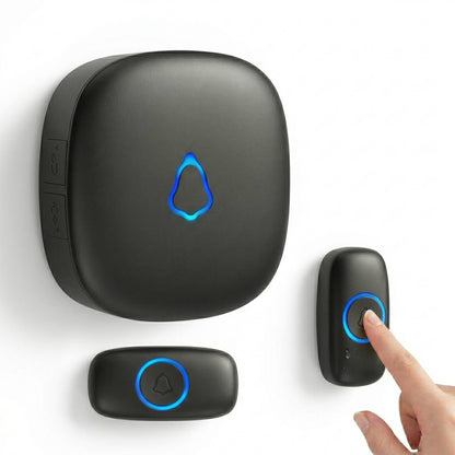 Wireless Smart Doorbell, No Camera, 1000ft Range, 58 Chimes, LED Indicator, Waterproof, Easy Install (M520+F55)