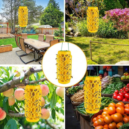 2 Pack Outdoor Wasp Traps, Reusable Hanging Bee & Hornet Catcher for the Garden