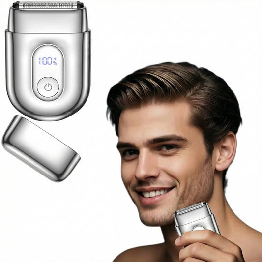 Travel Mens Foil Shaver with 3 Floating Blades  Big LED Display & IPx7 Waterproof