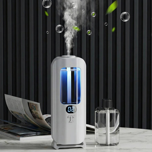 Air Humidifier & Aromatherapy Diffuser with Digital Display and Colored LED Lights