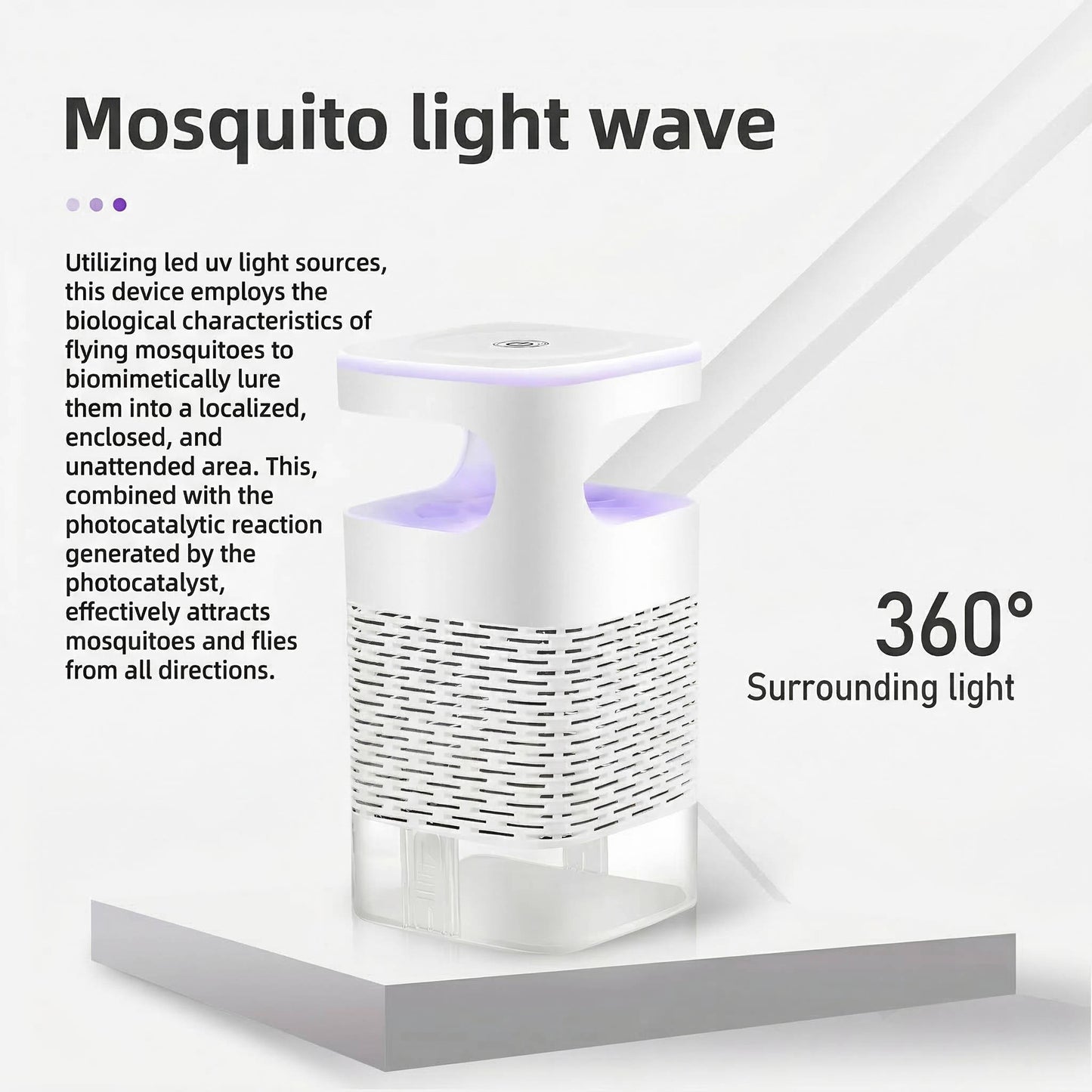 UV Mosquito Bug Trap Zapper with Auto Suction to Catch Bug Mosquito Moths Gnats, Indoor