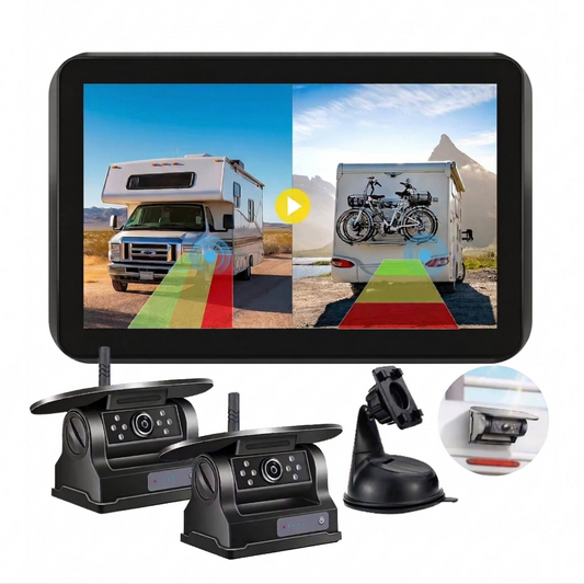 Wireless Solar Backup Camera Kit, HD 1080P 7 Monitor for RV Truck Trailer Camper