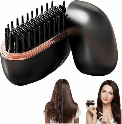 Portable Mini Wireless Hair Straightener Comb, Straightening Brush for Quick Touch Ups