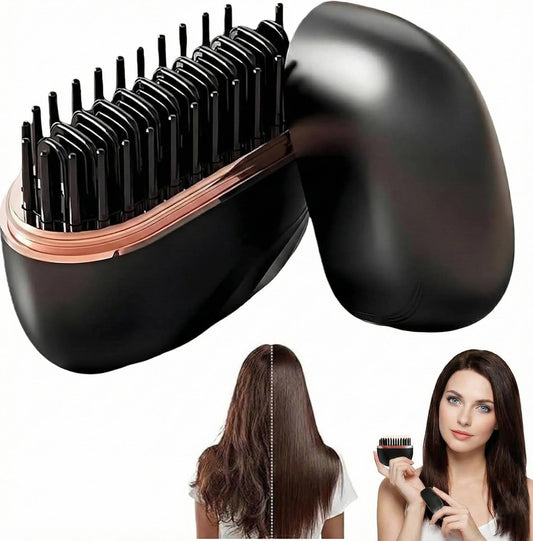 Portable Mini Wireless Hair Straightener Comb, Straightening Brush for Quick Touch Ups