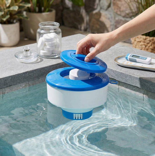 Adjustable Floating Chlorine Dispenser for Hot Tubs, Spas & Above Ground Pools