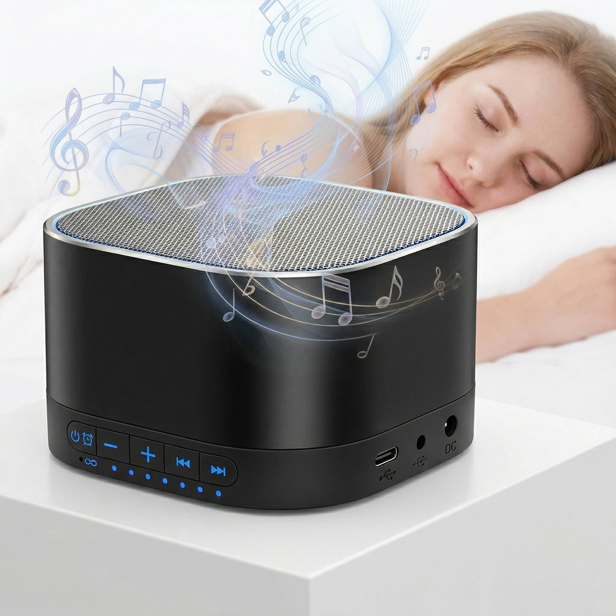 Human Sound Machine Sound White Noise Machine with 20 Non Looping Natural Soothing Sounds ...