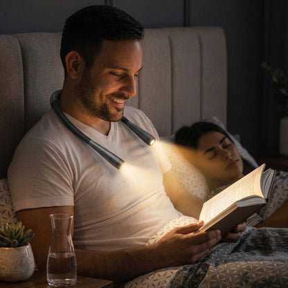 Portable Neck Reading Light, Flexible Design for Bedtime & Hands Free Reading