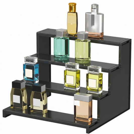 4 Tier Perfume Display Stand Organizer, Cologne Storage Shelf for Vanity, Bathroom, Countertop