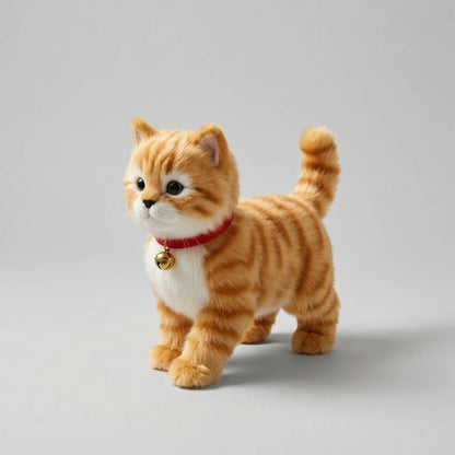 Realistic Interactive Tabby Robot Kitten, Walking & Meowing Robot Cat