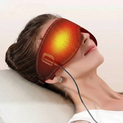 Heated Eye Mask for Dry Eyes & Dark Circles, 3 Heat Levels Hot Compress for Sleep and Massage
