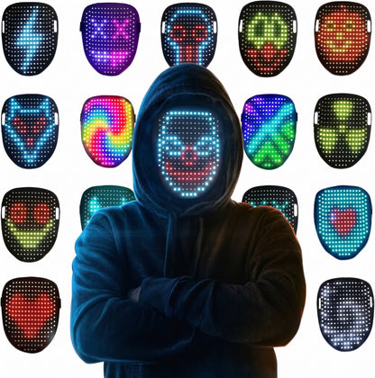 Kids Halloween LED Mask, Light Up Gesture Sensing Mask for Boys, Interactive Halloween Toy