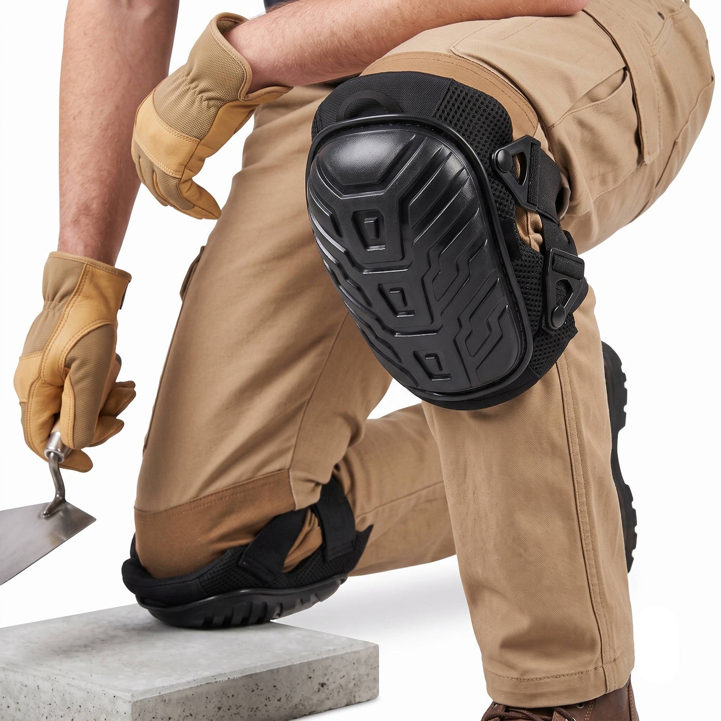 Professional Gel Knee Pads for Work, Heavy Duty Knee Pads with Soft Foam, Gel Cushion, Adjustable Straps for Construction
