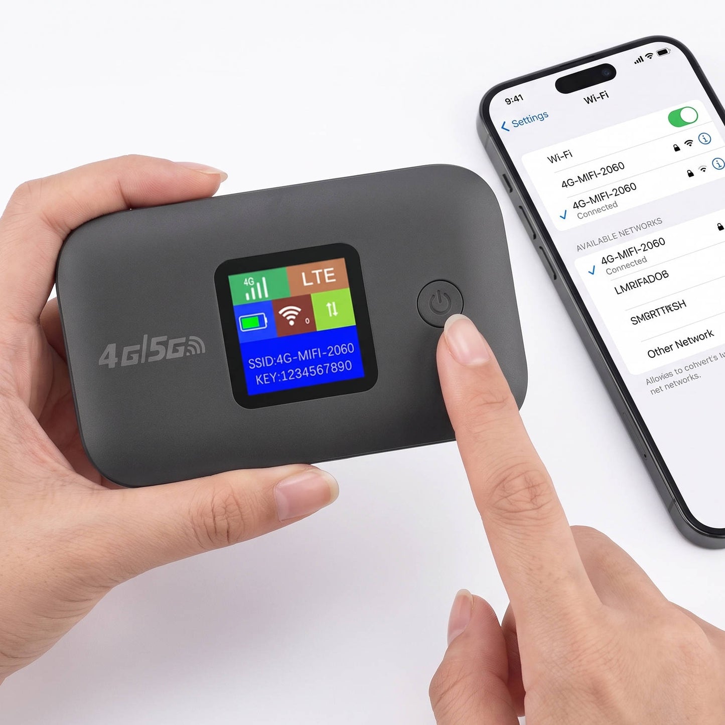 Unlocked 5G 4G Mobile WiFi Hotspot, Portable MiFi Modem, 150Mbps Wireless Router