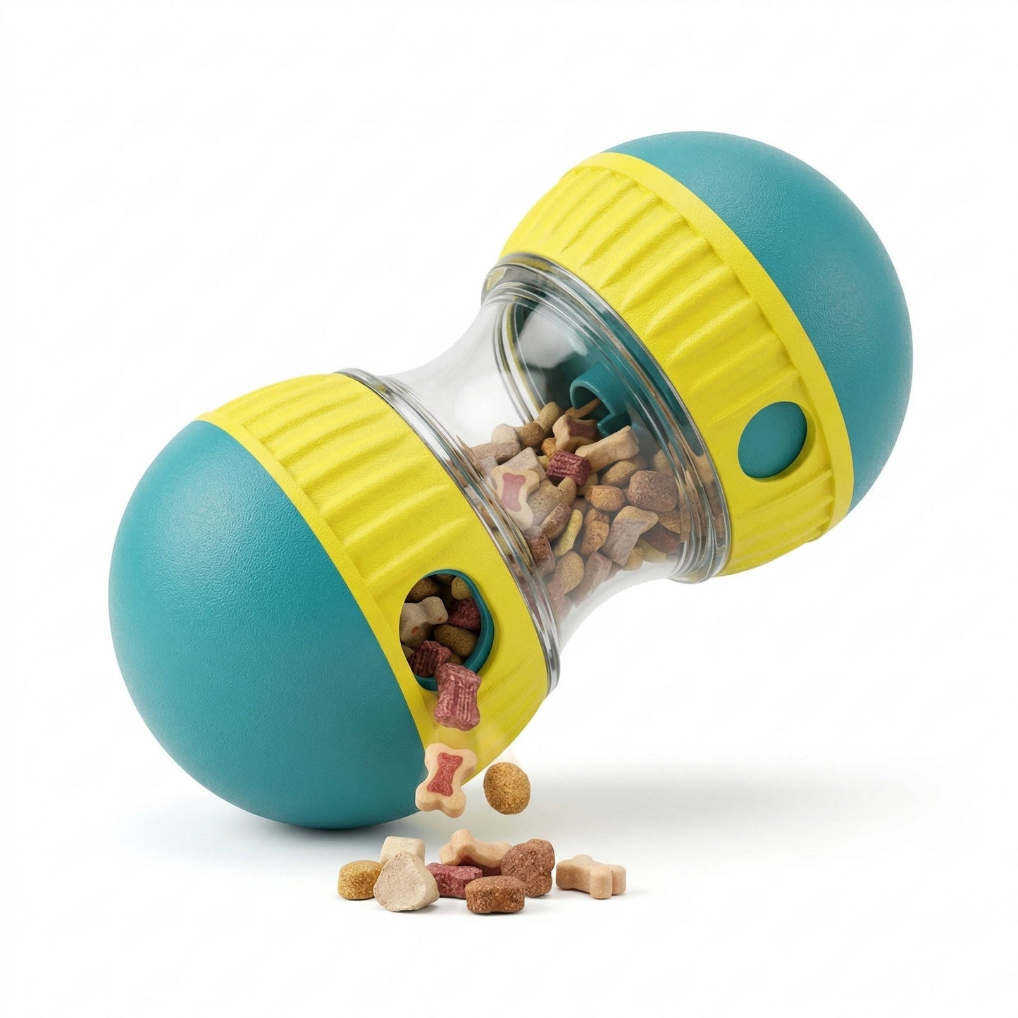 Adjustable Treat Dispensing Dog Toy, Puzzle & Enrichment, Tough Slow Feeder, Food Dispenser, Interactive Chase Toys for Small to Large Dogs