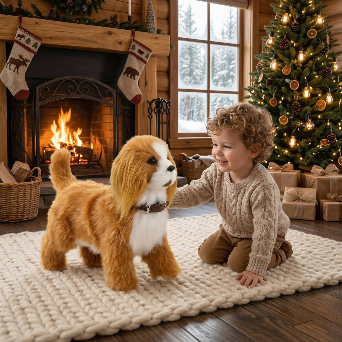Realistic Interactive Dog Robot, Walking, Barking & Wagging Dog