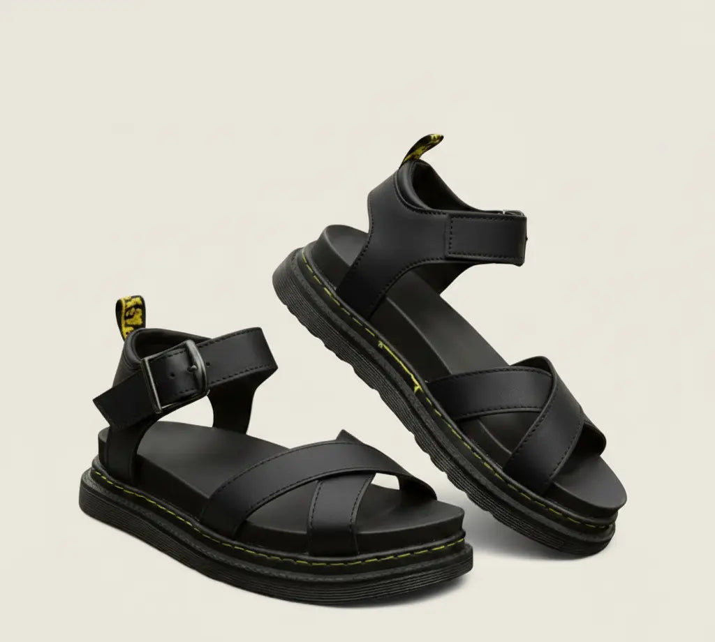 Women’s Platform Sandals – Chunky Buckle Strap, All-Day Comfort Bareroots Footwear