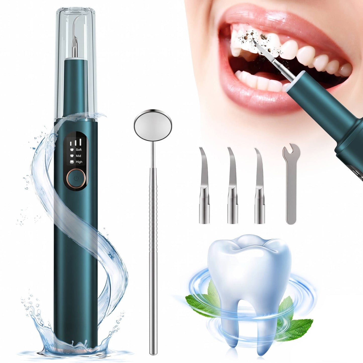 Plaque Remover for Teeth, Electric Dental Calculus Remover for Tartar, Plaque and Stain Cleaning
