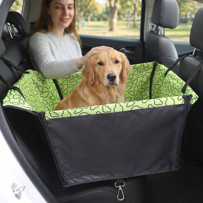 Eco Friendly Polyester Dog Car Seat Cover, Waterproof Rear Seat Hammock and Back Protector Mat for Small Dogs
