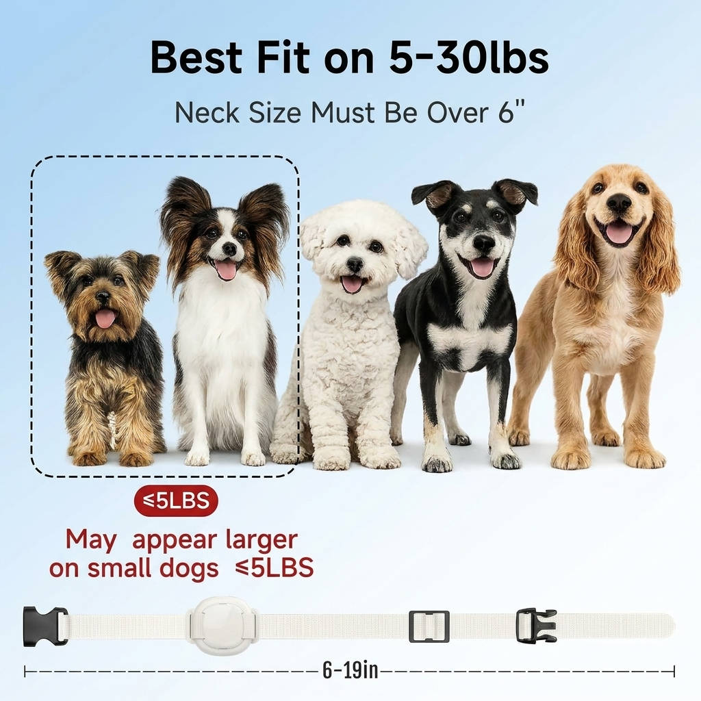 Dog Training Collar for Small Dogs 5 to 30lbs, 4200FT Remote, IPX8 Waterproof, Rechargeable, 3 Modes