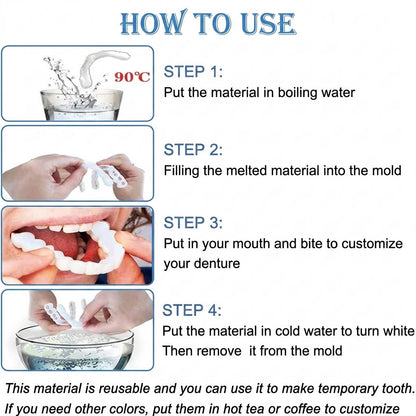 Snap On Veneers, Natural Looking Veneers for Upper and Lower Teeth, Instant Smile Makeover