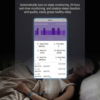 Smart Watch, Band Tracker for Blood Pressure and Sleep Monitoring, Fitness Watch with Heart Rate and Health Tracking