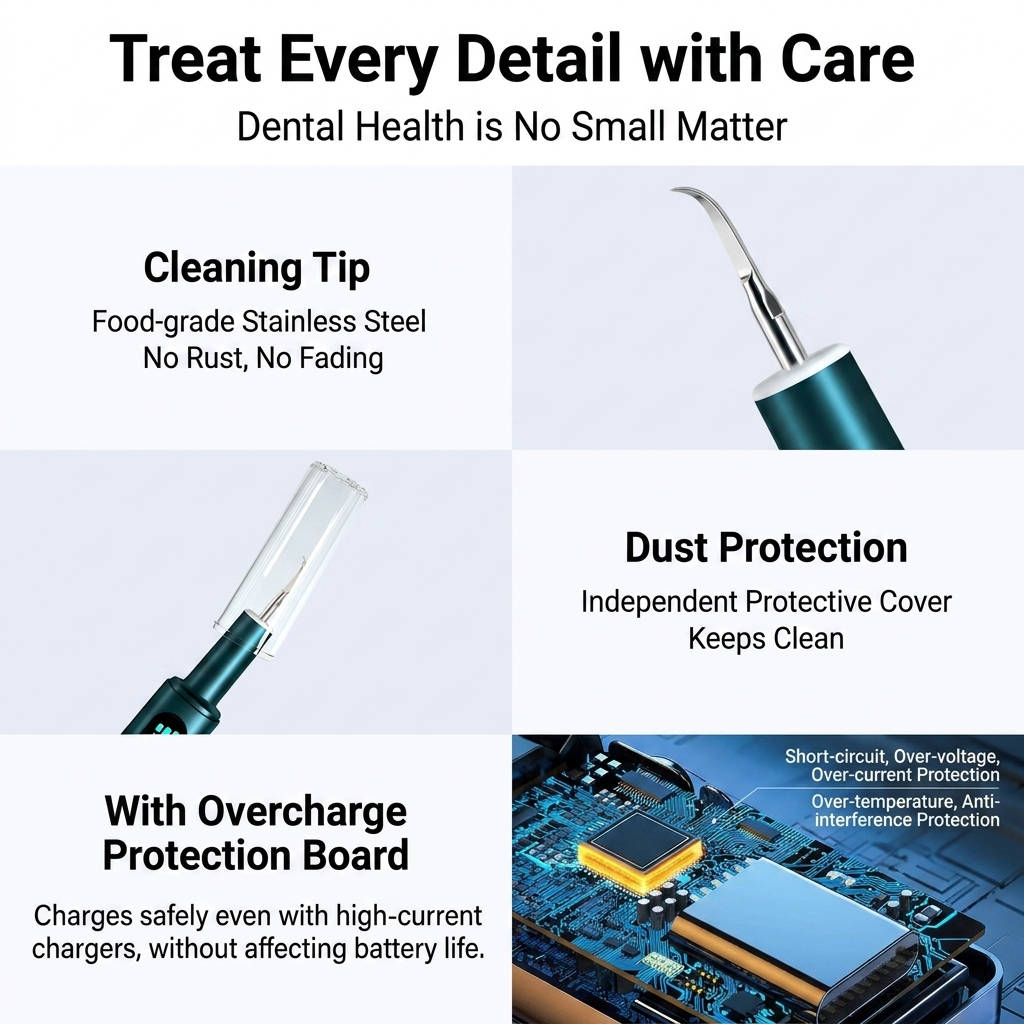 Plaque Remover for Teeth, Electric Dental Calculus Remover for Tartar, Plaque and Stain Cleaning