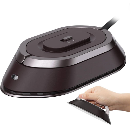 Compact Electric Iron with Foldable Handle and Rapid Heating for Travel