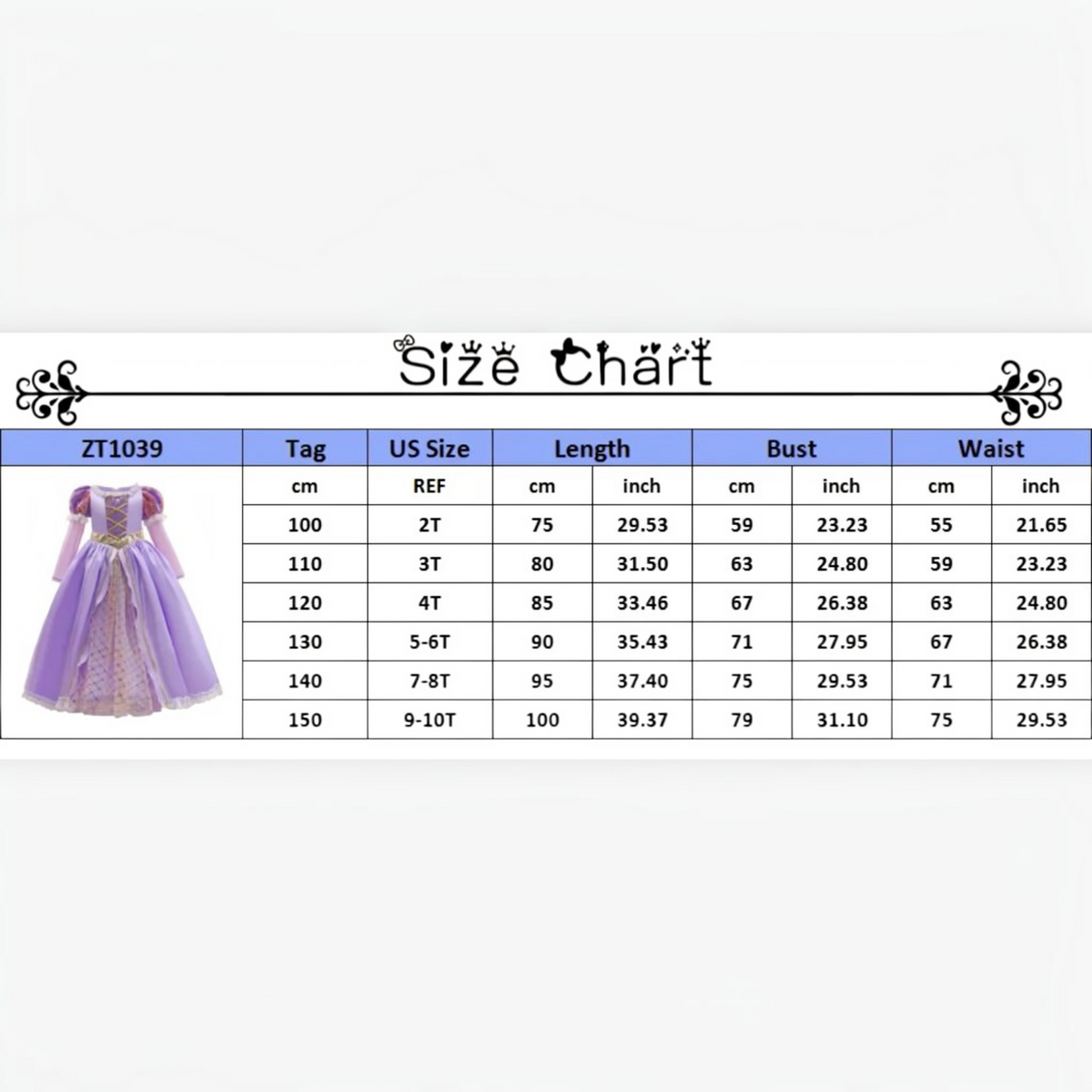 Girls Ball Gown Dress with Puff Sleeves and Applique Details