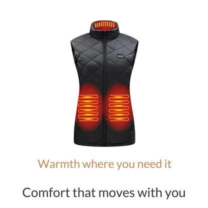 Heated Gilet for Women with Nine Zones and Three Temperature Settings, 10 Hour Runtime