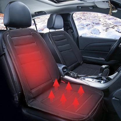 Heated Car Seat Cushion with 12V Plug 45 Watt Heating and Full Seat and Back Coverage