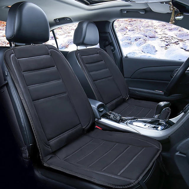 Heated Car Seat Cushion with 12V Plug 45 Watt Heating and Full Seat and Back Coverage