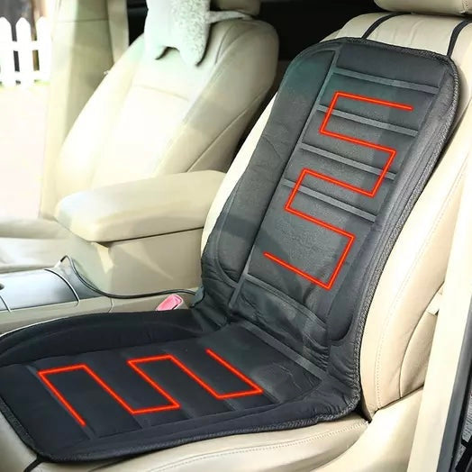 Heated Car Seat Cushion with 12V Plug 45 Watt Heating and Full Seat and Back Coverage