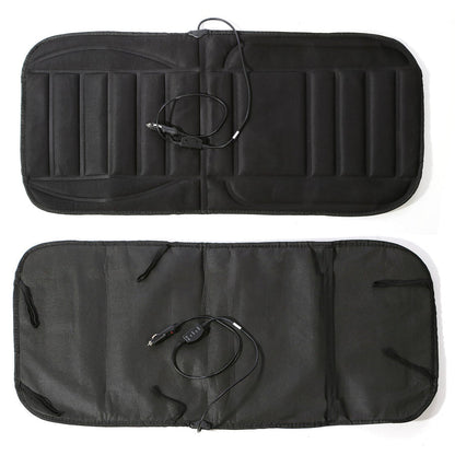 Heated Car Seat Cushion with 12V Plug 45 Watt Heating and Full Seat and Back Coverage