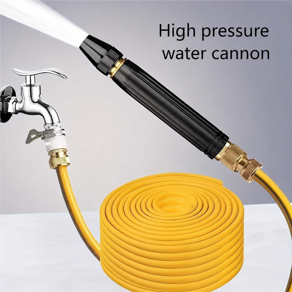 Adjustable Spray Nozzle with Extendable Tube and Trigger Lock for Garden Hose
