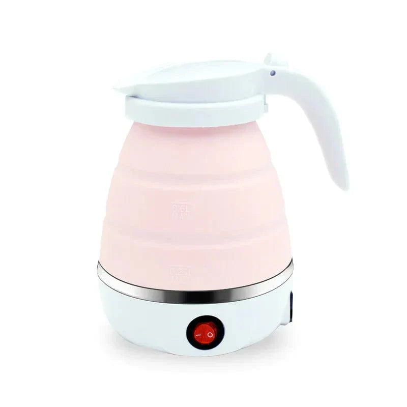 Collapsible Electric Kettle with Silicone Body and Stainless Steel Base for Travel