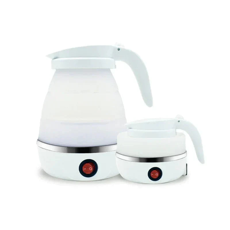 Collapsible Electric Kettle with Silicone Body and Stainless Steel Base for Travel