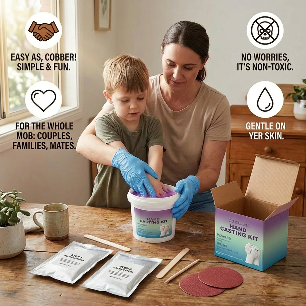 3D Plaster Hand Casting Kit with Molding Frame and Tools for Couples