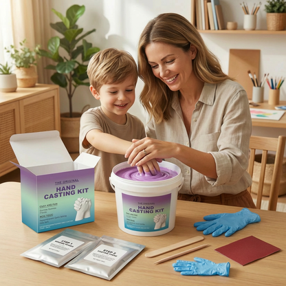 3D Plaster Hand Casting Kit with Molding Frame and Tools for Couples